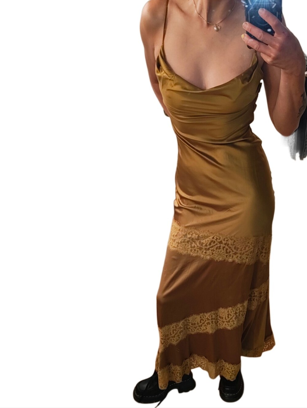 FASHION NOVA Inside Out Satiln Maxi Dress BNWT